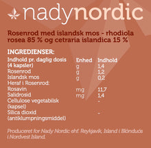 Indlæs billede til gallerivisning Islandsk Rosenrod m/Islandsk mos &lt;br&gt;350 mg  (100 kapsler)